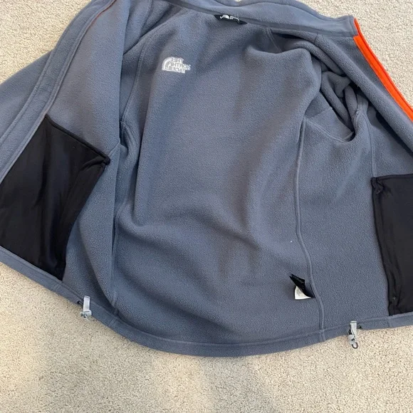 North face light grey / blue fleece men’s Medium - Picture 4 of 5